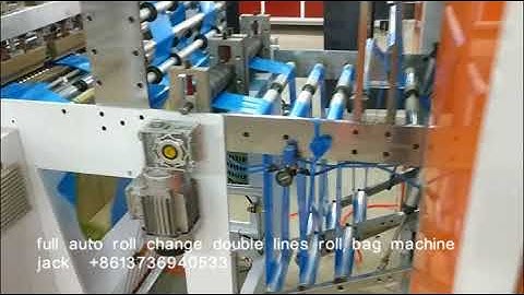 PLC control full auto roll change garbage bag machine