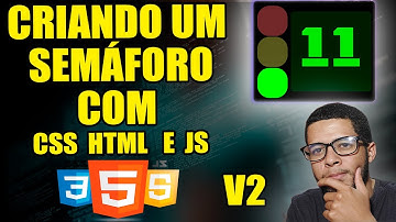 Semáforo com contagem regressiva, HTML CSS e JavaScript, (Ele muda as cores sozinho!)
