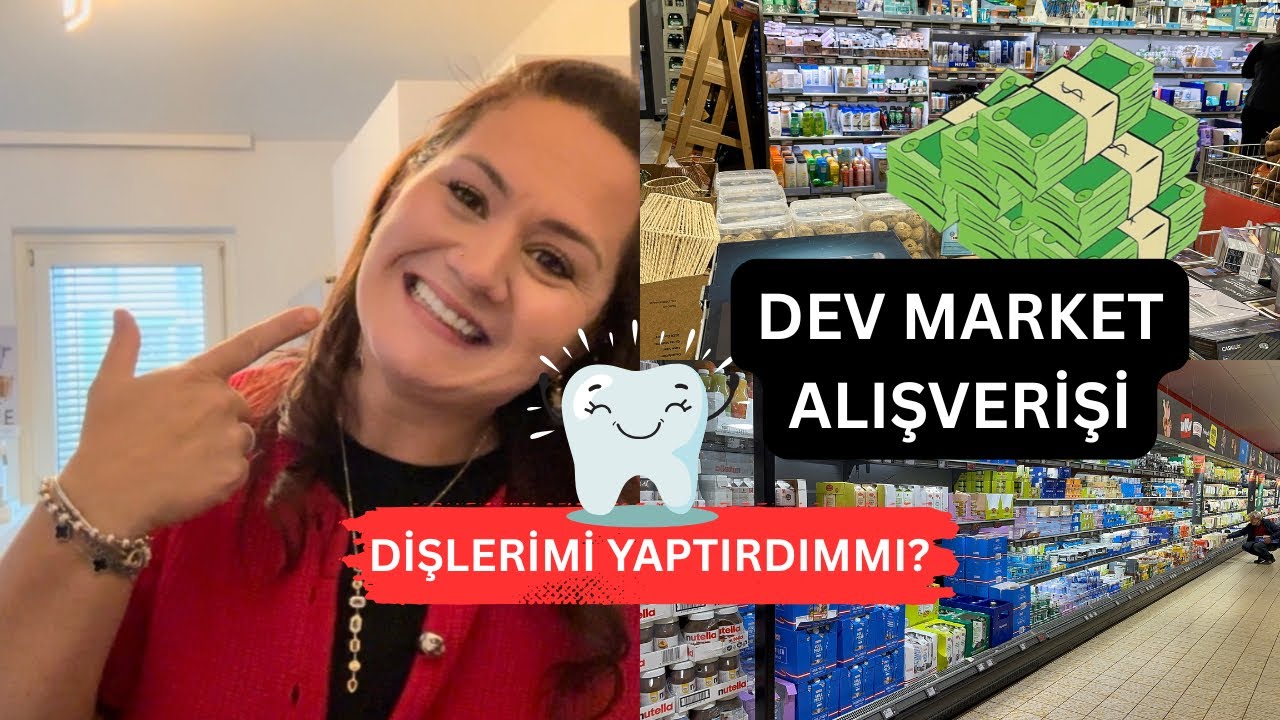 DEV MARKET ALIŞVERİŞİMİZ| DİŞLERİM HAKKINDA SORULAR?| BİRAZ KAVGA ETTİK #alışverişim #keşfet 