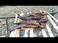 Survival skills: Catch grilled stream fish delicious food