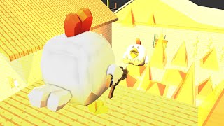 rooster Rudy meets rooster Rudy from Roblox | Chicken gun 3f Animation