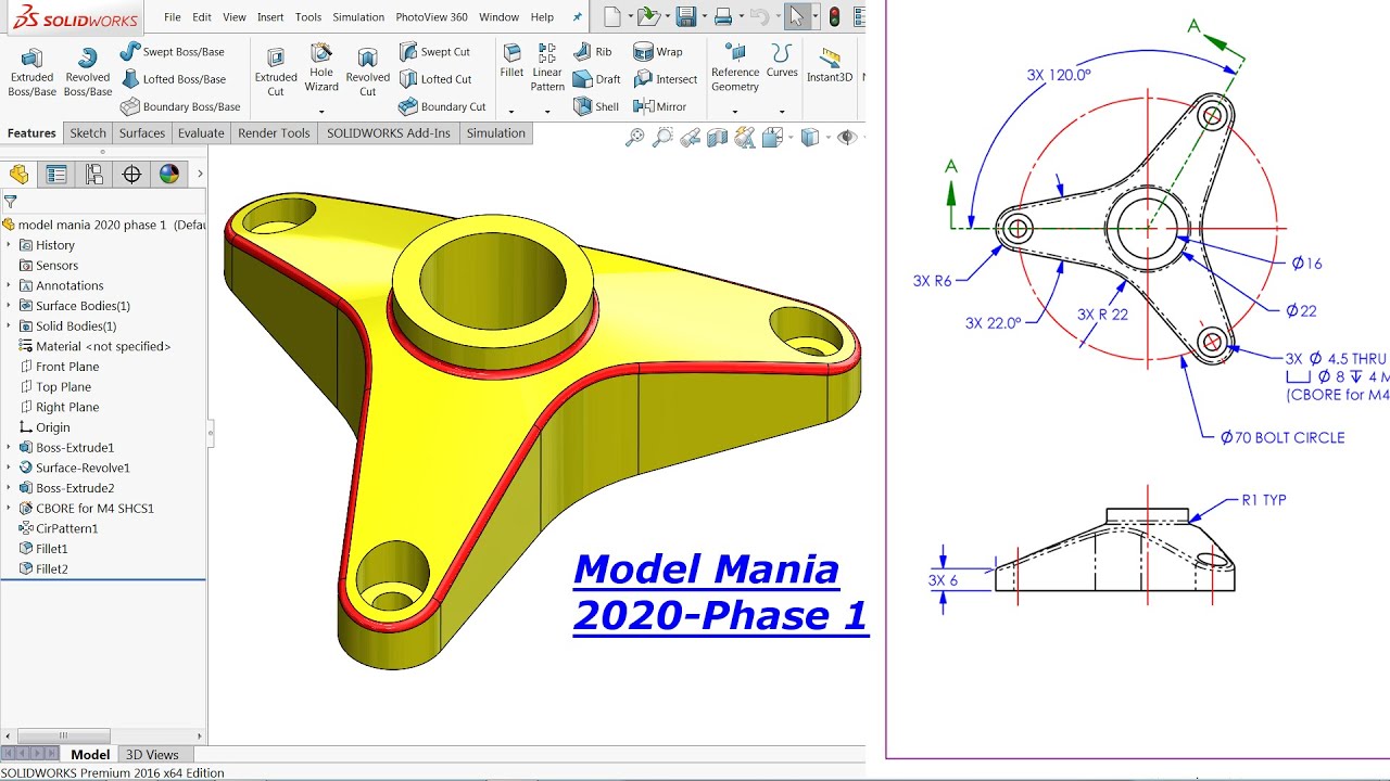Solidworks Model Mania 2020 Phase 1 YouTube