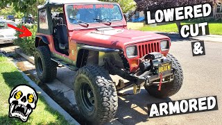 Old School Jeep YJ Build Part 7 Cutting Body Lift Rear Flares