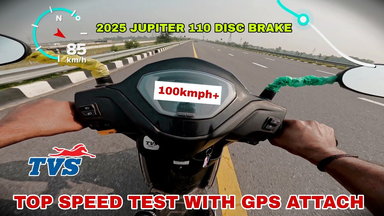 2025 tvs jupiter classic 110 disc break variant top speed test with gps attached shubham yaduvanshi