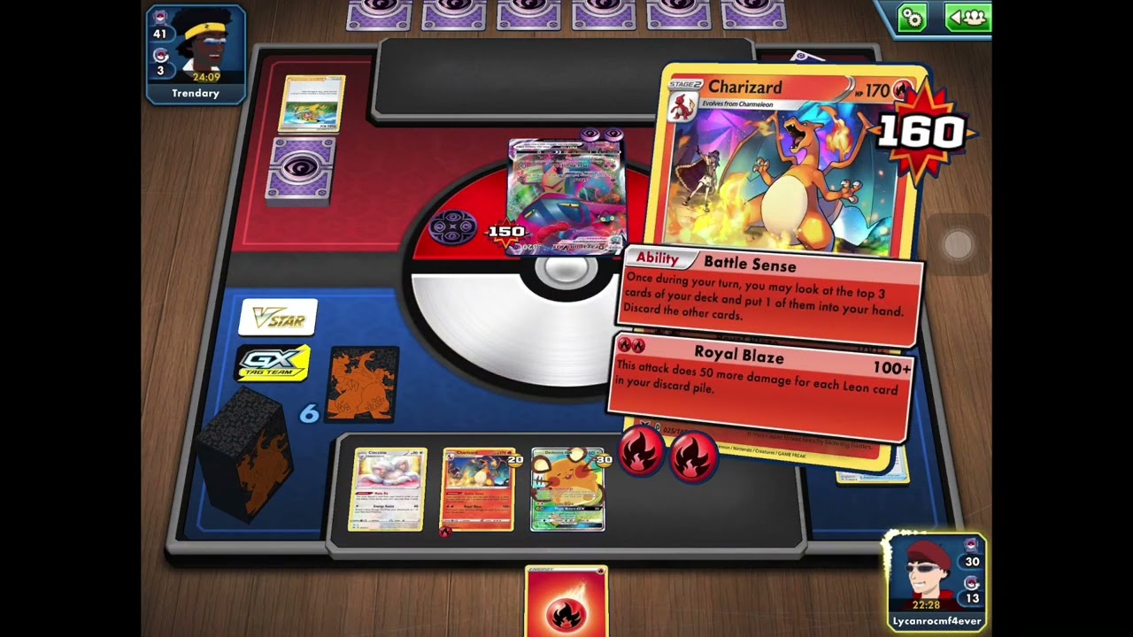 280 DAMAGE!!! With Leon-Zard Deck (PTCGO)