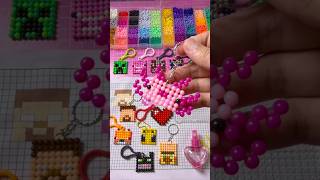 Minecraft Pixel Axolotl→ Bead Keychain ✨🩷 Wait for it made using @sketchar.io #sketchar #shorts #yt