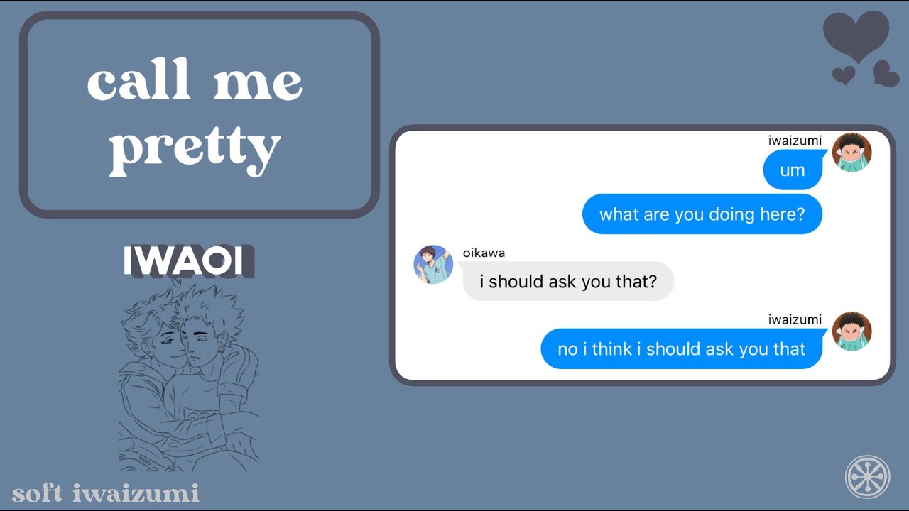 Haikyuu Texts • tell me i’m pretty • iwaoi fluff • christmas special