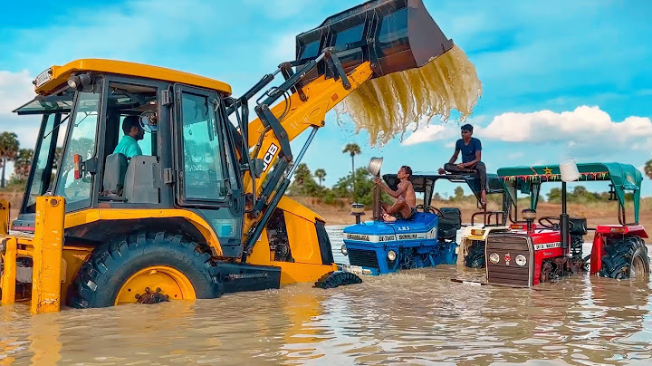 Washing My JCB 3dx | TATA Dump Truck | Mahindra Arjun 605 | SML Truck in Pond