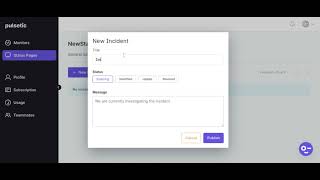 How to Publish Incidents - Pulsetic