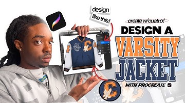 Using PROCREATE To Design Clothes - Varsity Jacket Edition!