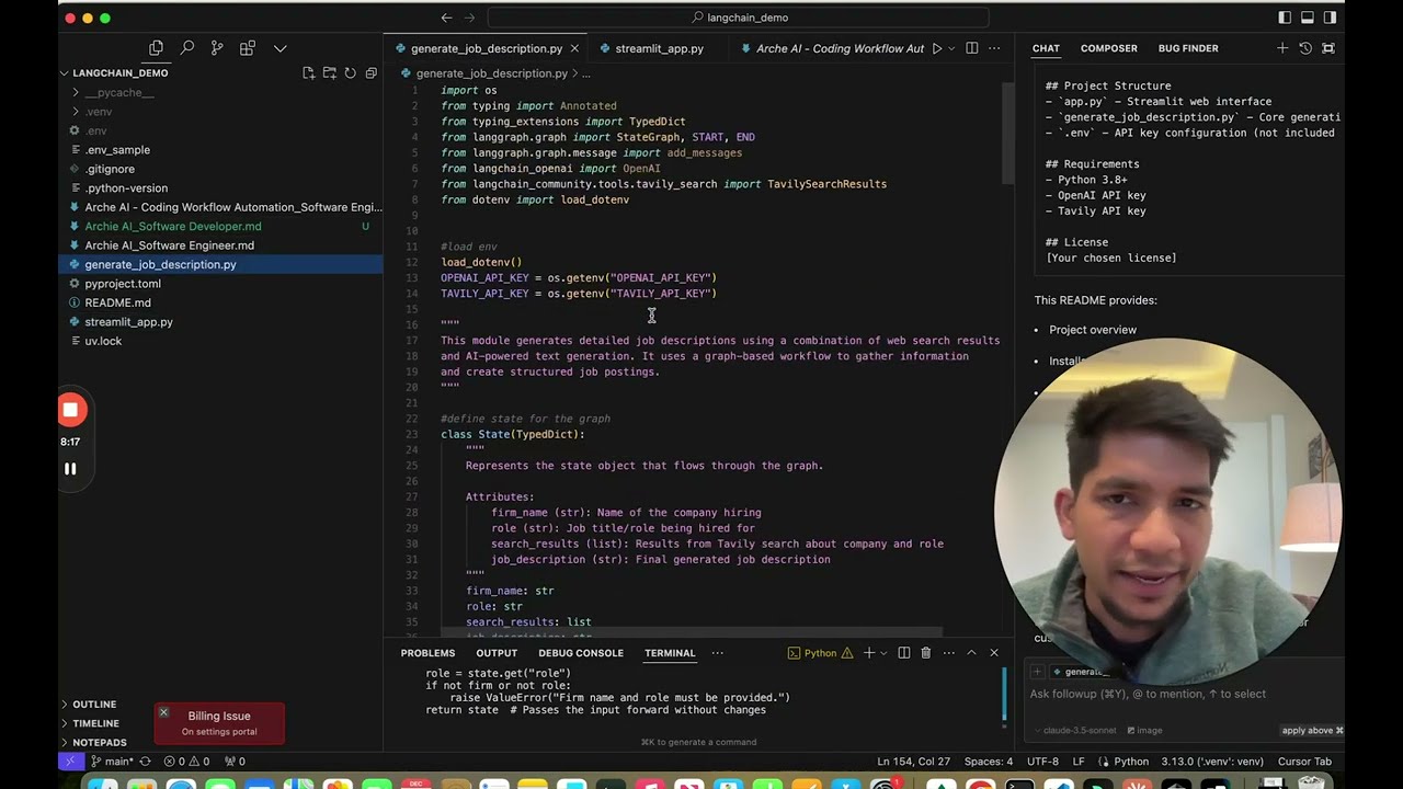 Building a Job Description Generator with LangGraph | Step-by-Step Tutorial & Review