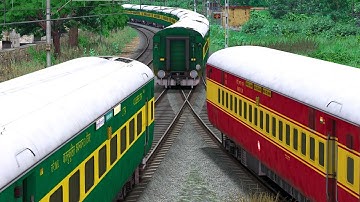 ICF RAJDHANI COUPLING ICF GARIBRATH | BUMPY RAILROAD | Train Simulator | Railworks | NTG GAMING