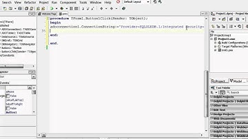 connect dynamically with sql server database delphi embracadero localhost