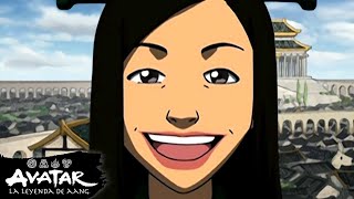 Joo Dee le da la bienvenida a Ba Sing Se al equipo Avatar 😃 | Escena completa | Avatar