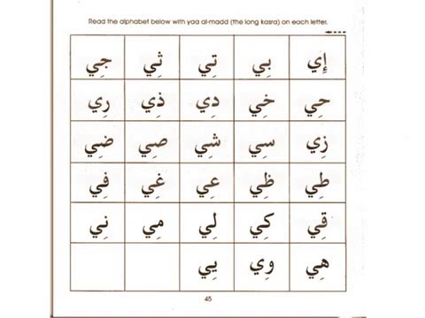 Arabic Vowels Chart