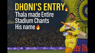 Dhoni's Entry 🔥..Thala made Entire Stadium Chants His name 🔥..  #WhistlePodu #Dhoni  #msdhoni