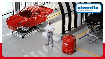 RA660 Navi XL - Paintshop cleaning in a mixed fleet of AGV/AMR | Cleanfix Robotics