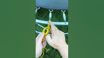 Smart Trick for Installing Trampoline Springs Only With a Rope #tips  #tricks #trampoline