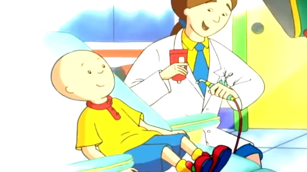 caillou visits the dentist