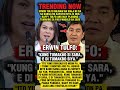 ERWIN TULFO: KUNG TATAKBO SI SARA, E DI TUMAKBO SIYA #shorts