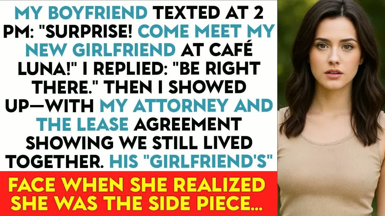 My Boyfriend Texted At 2 PM： ＂Surprise! Come Meet My New Girlfriend At Café Luna!＂ I Replied：