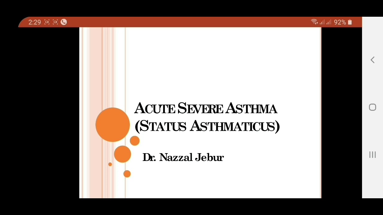Acute severe asthma YouTube