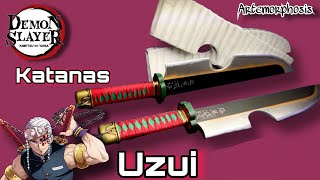 CÓMO HACER KATANAS DE UZUI TENGEN “Demon Slayer” KIMETSU NO YAIBA /  Uzui katanas DIY