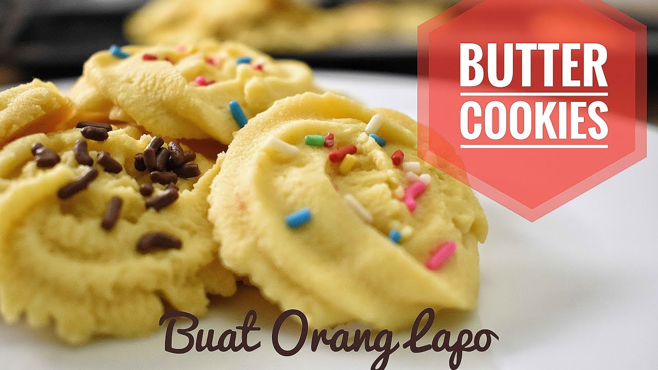 Simple Butter Cookies Biskut Mentega Mudah Resepi Biskut Raya Youtube