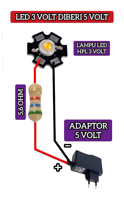 #electronik lampu LED hpl 3 volt, pakai cas hp