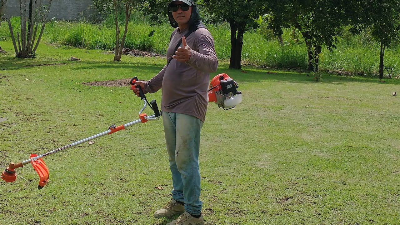 eu estou cortando grama