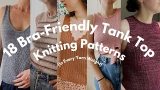 18 Bra-Friendly Tank Top Knitting Patterns in EVERY Yarn Weight