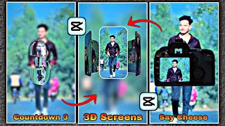 Countdown 3 + 3D Screens + Say Cheese Effects Video Editing In CapCut App | Instagram Trending Reels