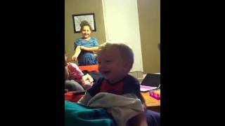 Noah giggling