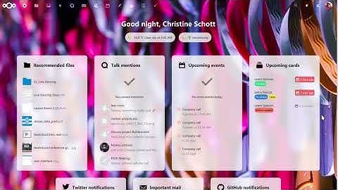 Nextcloud Dashboard introduction