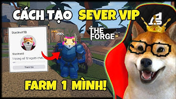 Cách Tạo SEVER VIP Để Farm 1 Mình Siêu Dễ Trong The Forge | Roblox
