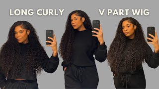 Curly V Part With Leave Out Start To Finish Ft ISEE Hair
