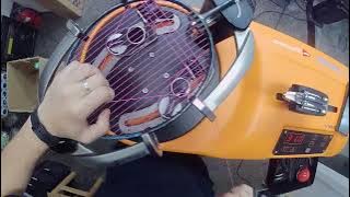Badminton Stringing - POV, no talking, 4 knots, Yonex Voltric Z Force 2