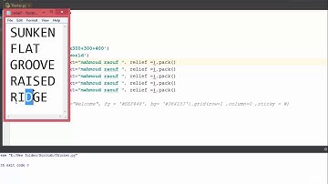 Python GUI : From A-to-Z With 2 Final Projects : Relief Style In TKinter