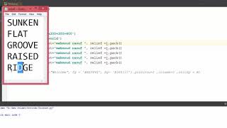 Python GUI : From A-to-Z With 2 Final Projects : Relief Style In TKinter
