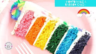 LUCKY CHARMS RAINBOW CAKE, It's MAGICALLY DELICIOUS! | Collaboration with MICHELLE"S MACARONS.