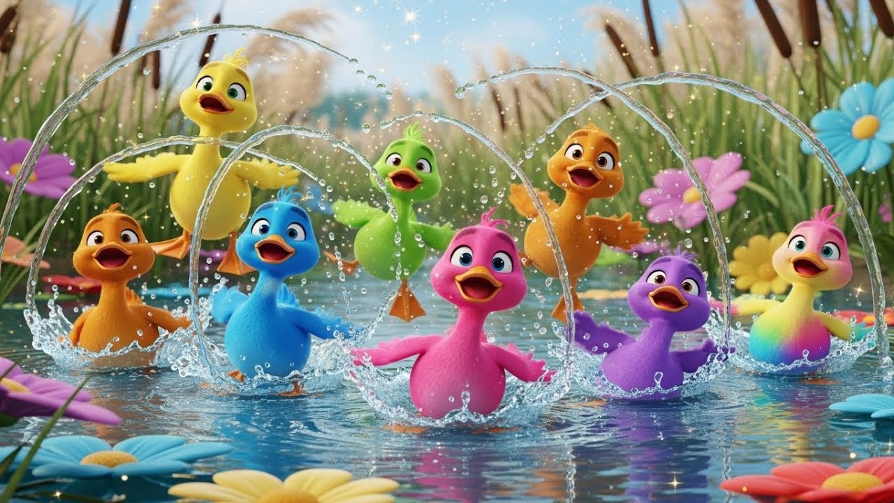 Ten Little Ducks 🦆🎶 | Counting Fun Song for Kids, Nursery Rhymes and More!