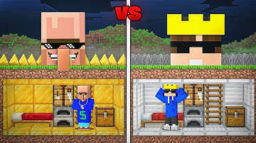 Alpha vs Rich Villager : Scary Security Base Challenge in Minecraft..