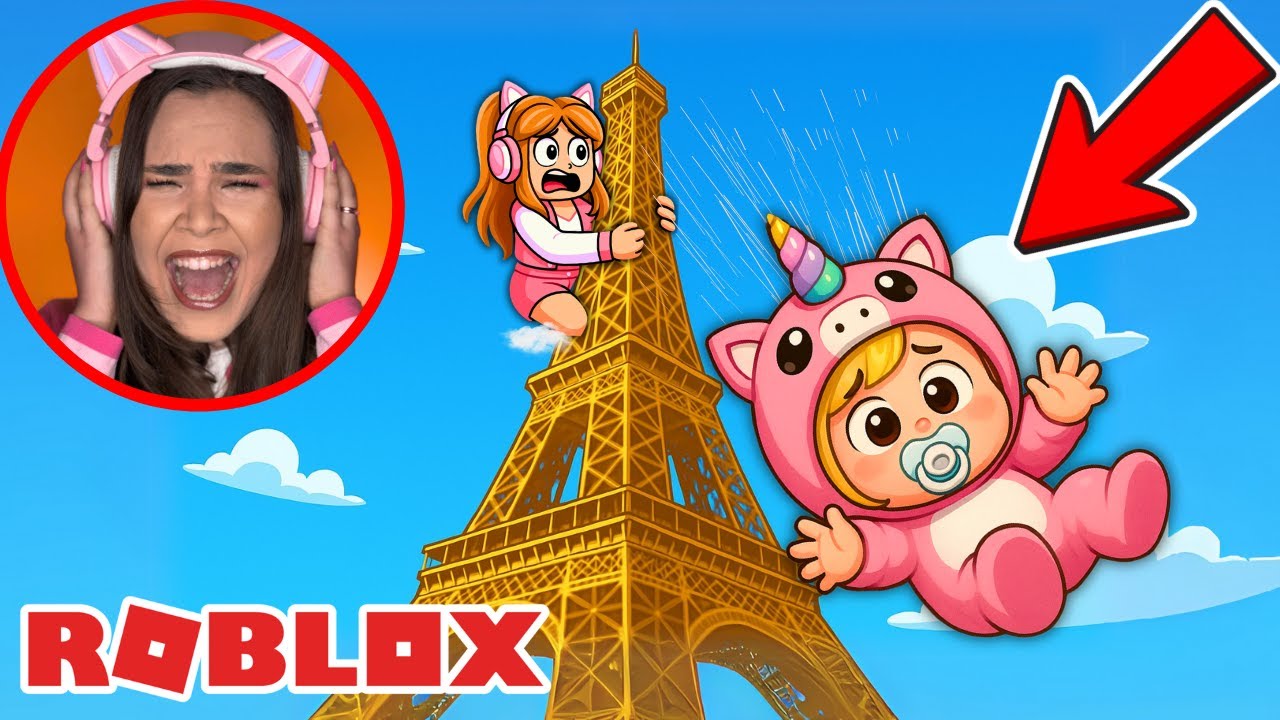 VIAJAMOS PARA PARIS e CAIMOS DA TORRE EIFFEL no ROBLOX