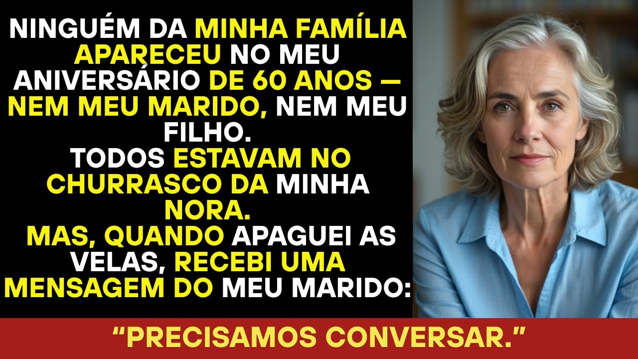 Ninguém da minha família apareceu no meu aniversário de 60, nem meu marido nem meu filho.