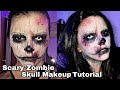 Scary Zombie Skull Makeup Tutorial | {spooky halloween look}