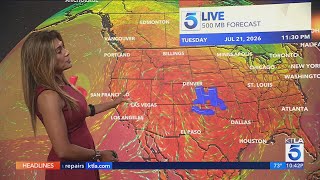 Warm temperatures remain for Southern California