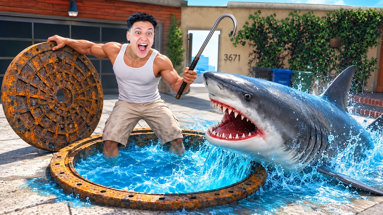 🦈 بناء منزل في أعماق المحيط.. وفجأة ظهر لي قرش عملاق! 😱 | GTA 5