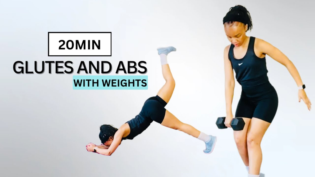 Glutes and ABS Workout for 20 Minutes | at home workout | with weights ...