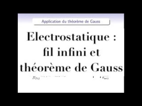 electrostatique : calcul du champ créé par un fil infini à l'aide du  théorème de Gauss 