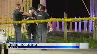 Dozens of shots fired on east side; 3 people taken to area hospitals